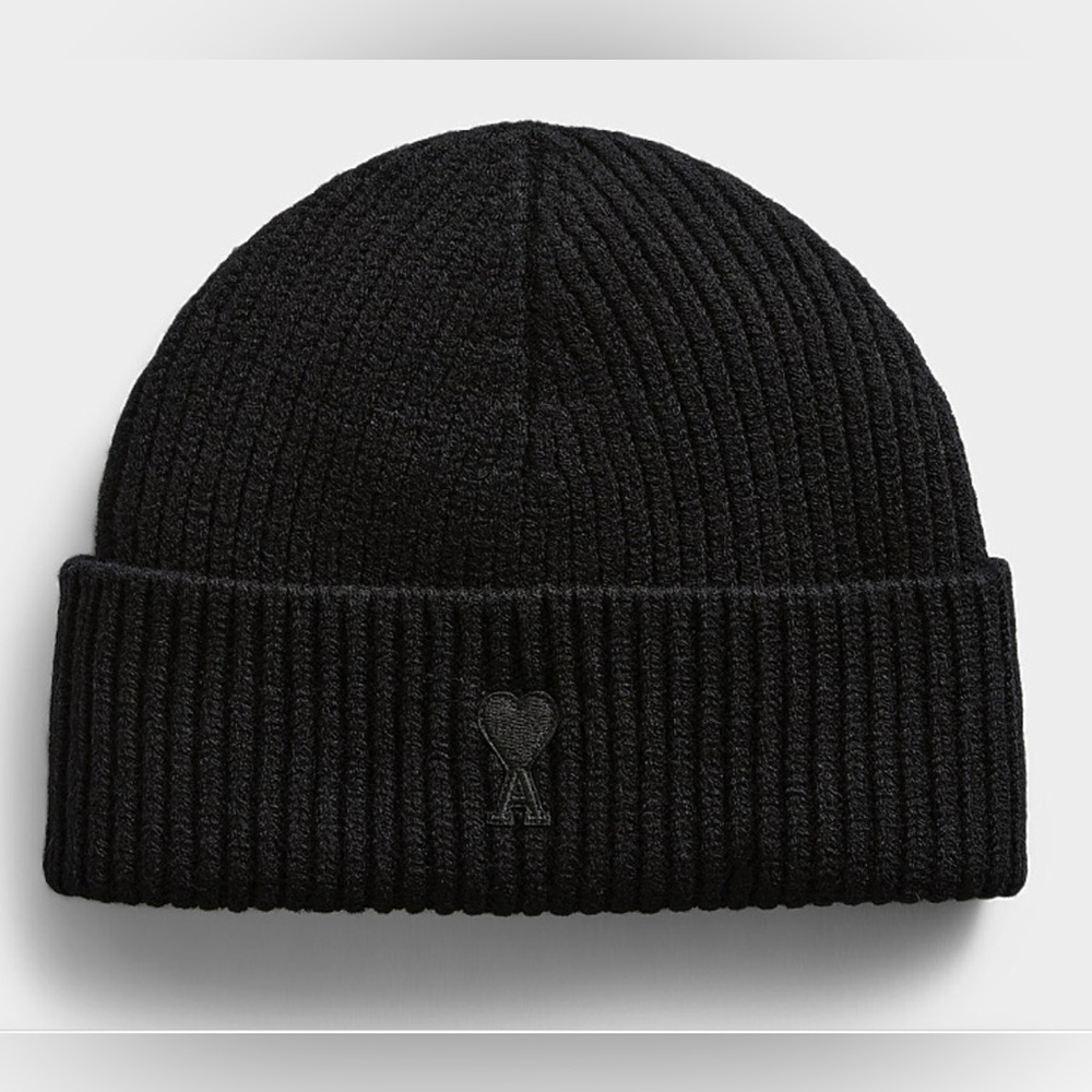 Ami Paris black Knit Beanie